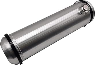 JSD 7.5 Gallons 8”x36" Aluminum Spun Round Gas Tank Fuel Tank End Fill 1/4" NPT Outlet