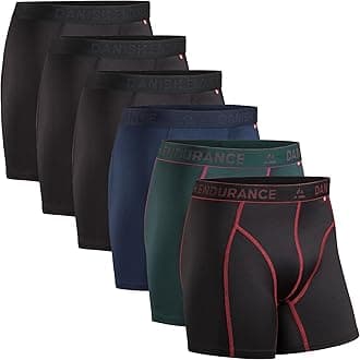 Men's Sports Trunks Dry Fit Boxer Brief 6 Pack, Breathable, Soft, Quick Dry, Odor Resistant, Running, Gym
