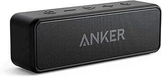 Anker Soundcore 2 Portable Bluetooth Speaker with Stereo Sound, Bluetooth 5, Bassup, IPX7 Waterproof, 24-Hour Playtime, Wireless, Speaker for Home, Outdoors, Travel