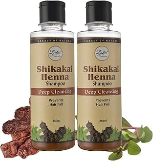 Lalas Shikakai Henna Shampoo 250ml (Pack of 2) | Herbal Cleanser for Hair Fall, Dandruff & Damage Repair | Adds Thickness, Shine & Smoothness | For Normal to Oily Hair – Men & Women