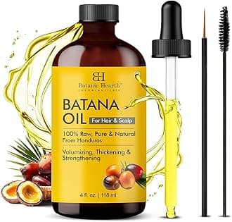 Batana Oil for Hair Growth Dr Sebi, 100% Raw Pure from Honduras, For Hair's Growth, Scalp Treatment Promotes Thickness, Strengthening, All Hair Types | 4 oz (118 ml)