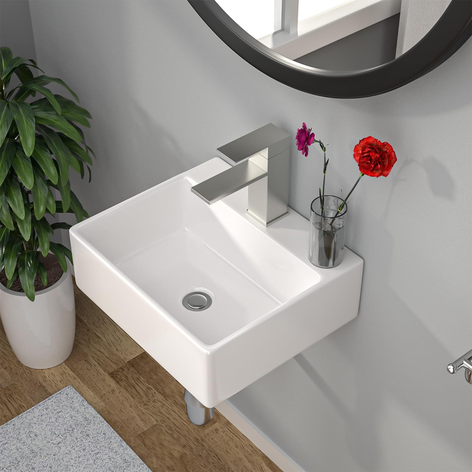 Wallmounted bathroom sink