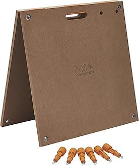 BORA Centipede Folding Table Top for Bora Centipede Work Stand Saw Horses - 24 Inch x 48 Inch - Includes Wood Top + 6 Quick-Twist Locks for a Portable, Quick Setup Work Table or Workbench, CT22N Brown