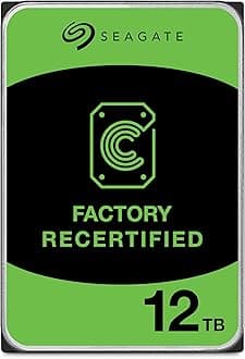 Seagate (Recertified) 12TB IronWolf NAS SATA Hard Drive 6Gb/s 256MB Cache 3.5-Inch Internal Hard Drive for NAS Servers, Personal Cloud Storage (ST12000VN0007)