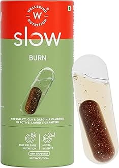 Burn, Fat burner for Men & Women with Garcinia Cambogia, L-Carnitine, Chromium, Green Coffee Beans, Green Tea Extract, Capsimax | Metabolism, Weight Loss Support, 60 Veg Capsules