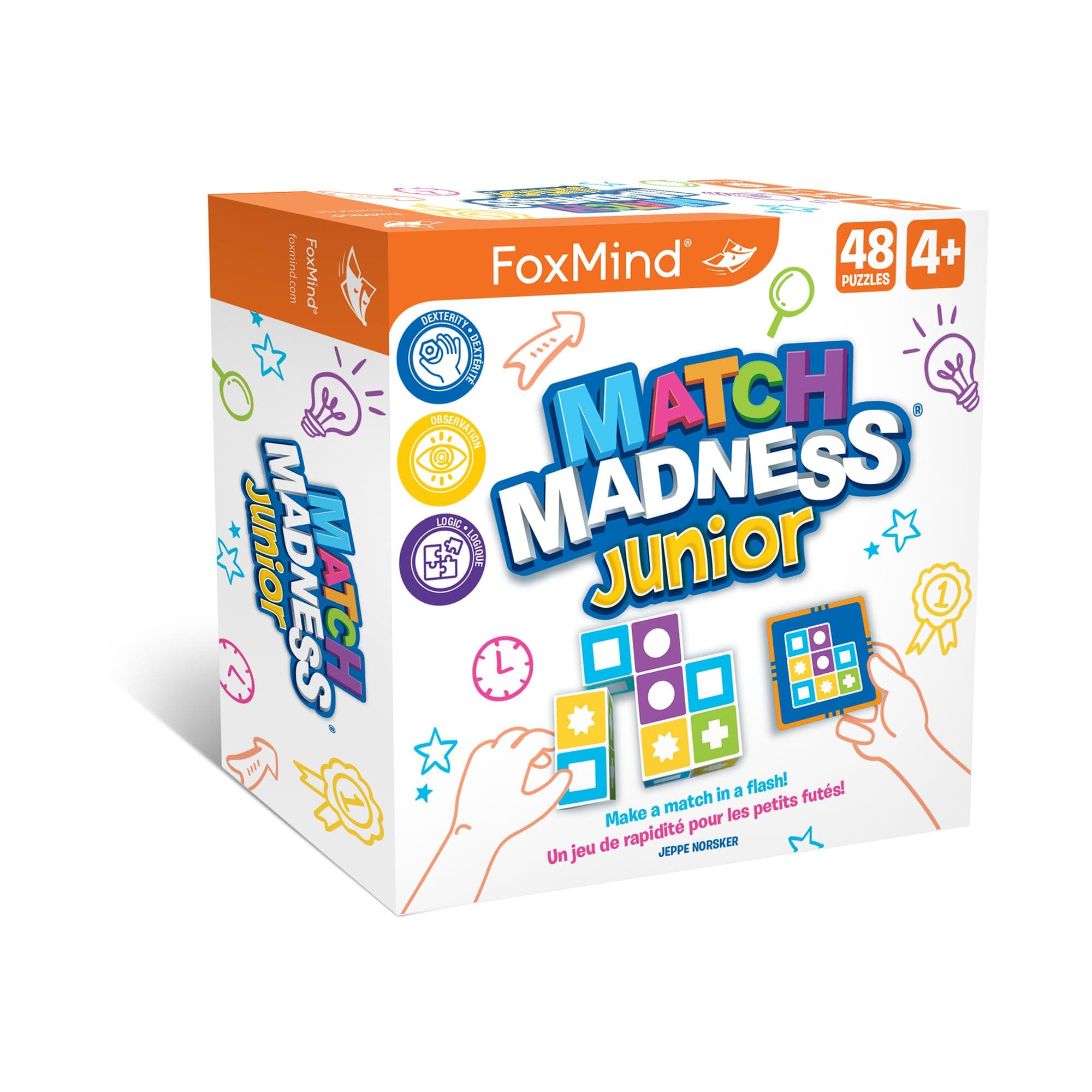 Games: Match Madness Junior, A Pattern Matching Puzzle Game, Make The Match in a Flash, Develops Visual Recognition and fine Motor Skills, Play with up to 4 Players, for Ages 4 and up