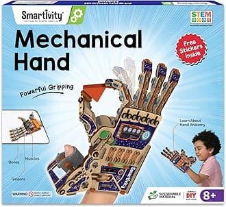 Smartivity DIY Robotic Mechanical Hand STEM Toy for Kids 8-14 Years Old | Parents Choice Award Winner I Birthday Gift for Kids | Engineering Kit for 8, 9, 10, 11, 12, 13, 14 Years Old Boys & Girls
