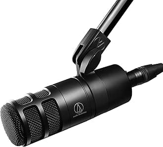 Audio-Technica AT2040 Hypercardioid Dynamic Microphone XLR Output, Integrated Pop Filter, For Podcasts, Game Commentary, and Video Streaming, Black
