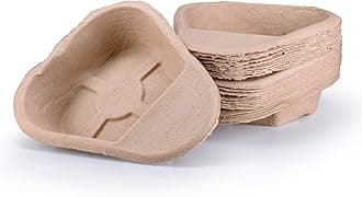 50 x Easy Care Solutions | 1300 ml Slipper Bed Pan Liners | Disposable Cardboard Pulp | Hospital Style | 1 Pack of 50
