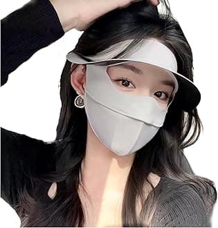 Full-Face Integrated Sun Protection Face Cover Hat for Women UV Protective Summer Cycling Outdoor Wear