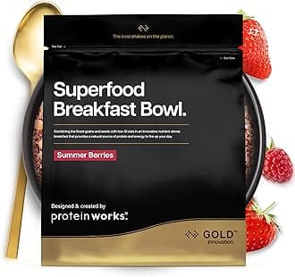 Protein Works | Superfood Breakfast Bowl - GOLD Innovation, Award-Winning Protein Cereal, High Protein Breakfast, Grains, Seeds, Oats, High Fibre, Summer Berry Feast, 20 Servings, 1.2kg