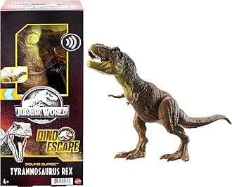 Jurassic World Toys 12-in Dinosaur Figure, Strike & Chomp Action, Sounds, Movable Joints, Great Gift for Ages 4 Years Old & Up,Multicolor,HBK21