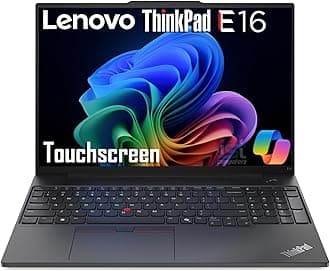 Lenovo ThinkPad E16 Gen 2 Business Laptop (16" FHD+ Touchscreen, AMD Ryzen 7 7735U (> Intel i7-1355U), 16GB DDR5 RAM, 512GB SSD), Backlit KB, 1080p Webcam, Wi-Fi 6E, Ethernet, Win 11 Pro w/ Copilot