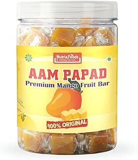 Aam Papad | 100% Natural Fruit Candy | Premium Mango Fruit Bar, Mango Toffee Candy (400g)