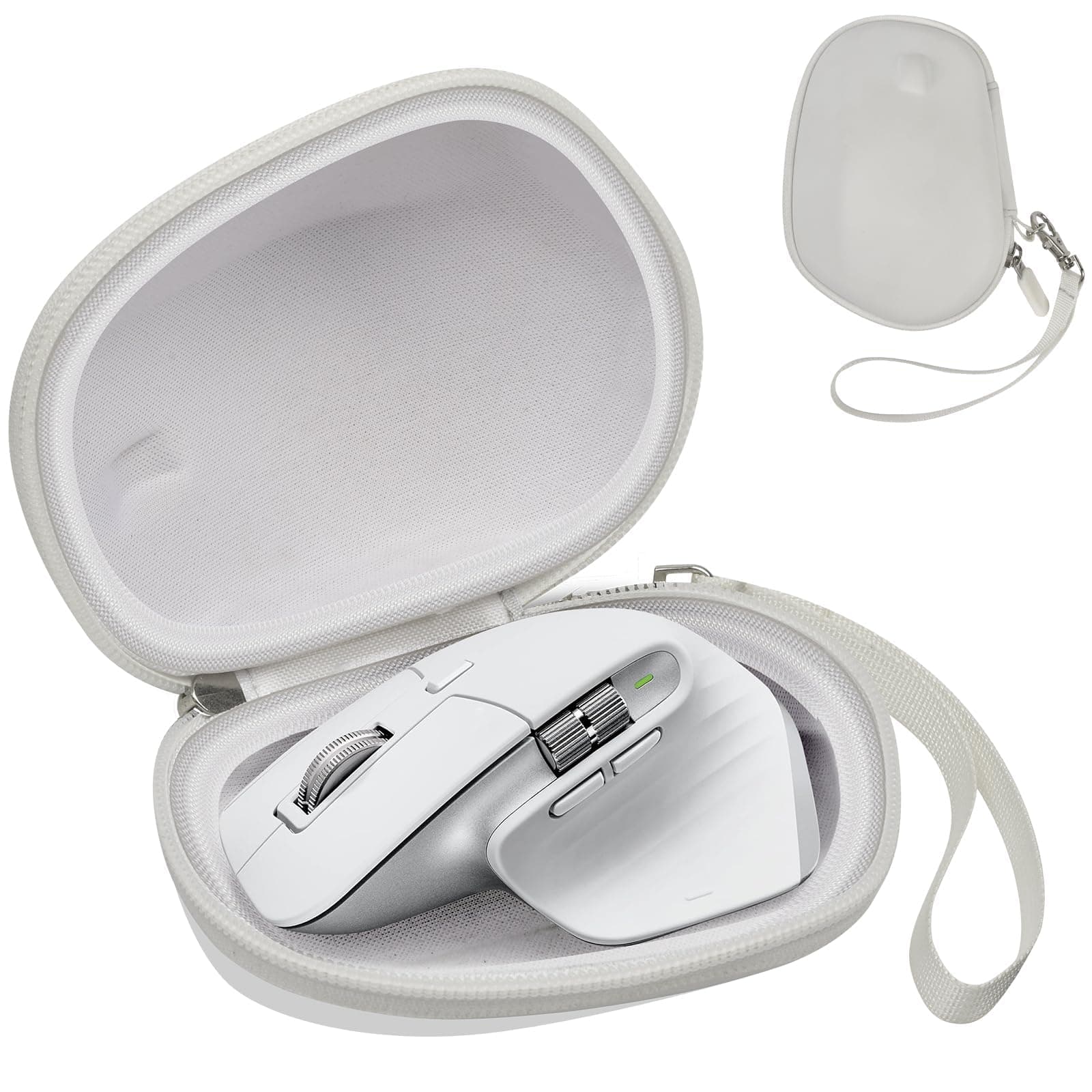 Hard Carrying Case for Logitech MX Master 4 / MX Master 3S / 3 / 2S Wireless Mouse, Portable Travel Storage Box Bag (White)
