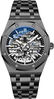 Business Dress Men's Watch Automatic Mechanical Watch Luminous Watch with Stainless Steel Strap Self-Winding Wrist Watch