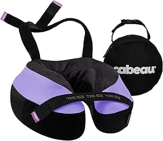 Cabeau The Neck's Evolution, TNE S3 Travel Neck Pillow Memory Foam Airplane - with Attachment Straps 360-Degree Support for Travel, Home, Office, and Gaming (Paris Lavender), grey, Paris