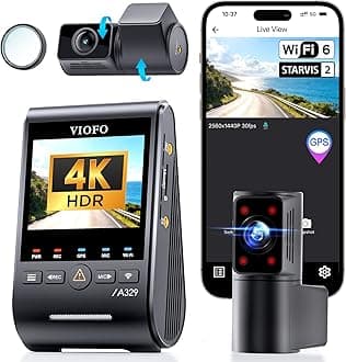 - VIOFO A329S 4K 3 Channel Dash Cam, 4K Front + 2K Cabin Fisheye (210°) + 2K Rear, Power Saving Parking Mode, Wi-Fi 6 App Control, All-Channel STARVIS 2 Sensors, Supports up to 4TB SSD Storage