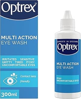 Multi Action, Eye Wash, 300 ml, for Gentle and Effective Relief, Itchy, Irritated, Tired, Uncomfortable Eyes, Easy to Use,