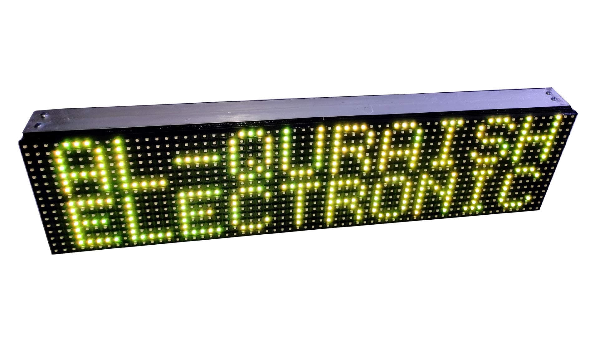 AL-QURAISH P10 Led Running/Scrolling Programable Text Message Display Board WI-FI (YELLOW, 7 INCH. 25 INCH. BOTH SIDE)