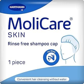 Skin No Rinse Shampoo Cap - Rinse Free Shampoo with Conditioner, pH Balanced, no Shower Required, Pack of 1