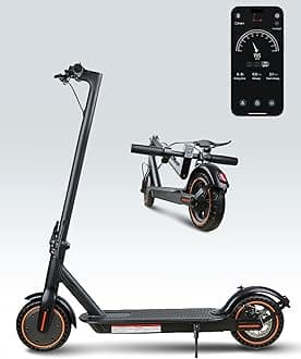 QnQ Electric Scooter, 500W/750W/1500W Peak Motor, 8.5"/10" Tires, 21/28/35 Miles Long Range, 19/21/25 MPH, UL-2272 Certified, APP, Folding, Dual Suspension, Commuter E Scooter for Adults and Teens