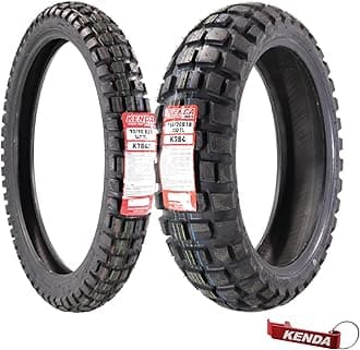 Kenda Big Block K784 90/90B21 Front and 150/70B18 Rear Tires for Motorcycles, Dirt Bikes, and City Bikes - Durable Off-Road & Street Performance with Keychain (2 Pack)