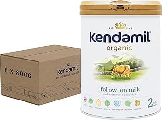 (6x800g) Kendamil Organic Follow On Milk, Stage 2 – British Made, Organic Whole Milk Formula – with HMOs, No Palm Oil, No Fish Oil, No SOYA, No GMOs