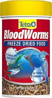 Tetra® BloodWorms 0.25 Oz, Freeze-Dried Food for Freshwater and Saltwater Fish