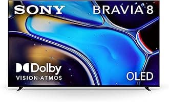 Sony 55 Inch OLED 4K Ultra HD TV BRAVIA 8 Smart Google TV with Dolby Vision HDR and Exclusive Features for PlayStation 5 (K-55XR80)