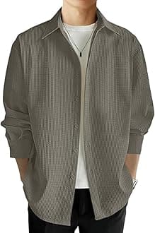 Leriya Fashion Men's Formal Button Down Shirt – Slim Fit Office Wear Shirt's for Men | Textured Long Sleeve Cotton Blend | Business & Meeting Ready (Available in Plus Size and Combo Pack of 2)