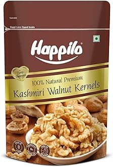 Happilo Premium Kashmiri Walnut Kernals 200g | Walnuts without Shell | Akhrot Giri | Dry Fruits, Healthy Snacks | Natural Kashmiri Walnut Kernels | Rich in Protein, Antioxidants & Source of Omega-3
