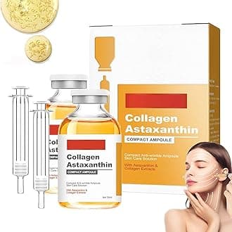 FirmTox Collagen Astaxanthin Lifting Ampoule,Astaxanthin Collagen Gel Ampoule,Anti Ageing & Anti Wrinkle Serum,Moisturizing Lifting Ampoules,Collagen Boosting Serum for All Skin Types (2 Pcs)