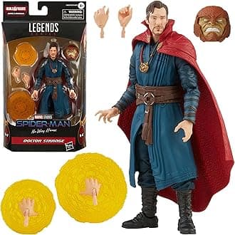 Spider-Man Marvel Legends Series Doctor Strange 6-inch Collectible Action Figure Toy and 4 Accessories and 1 Build-A-Figure Part(s), Multicolor