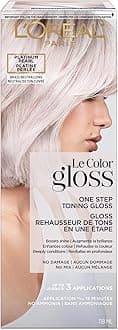L’Oreal Paris Le Color Gloss One Step In-Shower Toning Hair Gloss for Bleached Hair, Neutralizes Brass, Conditions & Boosts Shine, Platinum Pearl, 4 Ounce