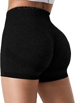 YEOREOProfessional Women Workout Shorts 3.6" Scrunch Shorts Seamless High Waisted Contour Gym Yoga Biker Shorts