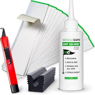 Wedge Guys Golf Grip Kits for Regripping Golf Clubs - Professional Quality - Options Include Hook Blade, 15 or 30 Grip Tape Strips, 5 or 8 oz Grip Solvent & Rubber Vise Clamp
