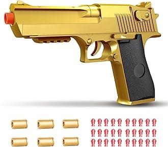 Soft Bullet Toy Gun Automatic Pull Back Action Shooting Games Education Model Toy for Boys&Girls