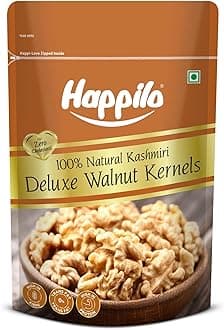 Happilo Premium Deluxe Walnut Kernels 200g (Pack of 1) | Walnuts without Shell | Akhrot Giri | Dry Fruits, Healthy Snacks | Natural Walnut Kernels | Rich in Protein, Iron & Source of Omega-3