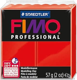 Fimo Professional Soft Polymer Clay, 2 oz, Red (EF8005-200)
