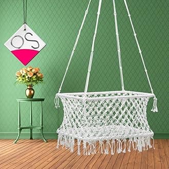 Patiofy Premium White Silk Baby Cradle/Hanging Crib Hammock Swing Sleep Bed for New Born Baby/Bassinet for 0 to 2 Years/Outdoor Indoor Use (29" x 19" x 62", White)