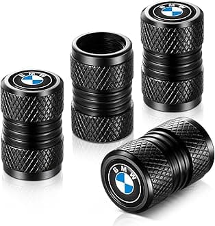 Tire Valve Stem Caps, Compatible with BMW Series Stem Cap Universal Car Air Cover Car Accessories for Cars, SUV, Truck, Motorcycles 4pcs （Black）
