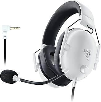 Razer BlackShark V2 X - Multi-Platform Wired esports Headset (Triforce 50mm Driver, Advanced Passive Noise Cancellation, 7.1 Surround Sound Hyperclear Cardioid Microphone) White