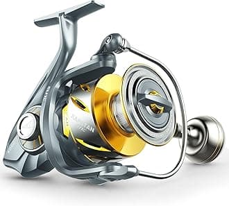 KastKingKapstan Elite Saltwater Spinning Reel - IPX6 100% Waterproof Up to 55LBs Max Drag Big Game Fishing Reel - CNC Aluminum Body - Power Handle, 6+1+1 Corrosion-Resistance Bearing System