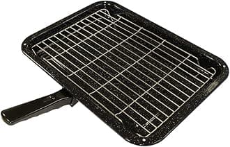 Durable Universal Oven Cooker Grill Pan Rack & Detachable Handle 380 x 280mm