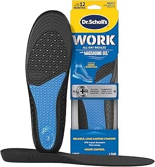 Dr. Scholl's Work Massaging Gel, Advanced Insoles for Shoe Inserts, Standart, For Men, 1 Pair
