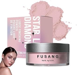 Pink Setting Powder,Oil Control Makeup Powder Shimmer Loose Powder, Long-lasting Makeup Setting Powder