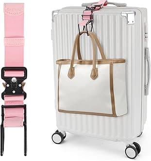 J Hook for Luggage Strap, Luggage Hook Strap Flight Attendant with Hands Free, Adjustable Luggage Hook for Carry on Bag
