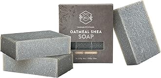 Crate 61 Oatmeal & Shea Soap 3 pack, 100% Vegan Cold Process, Ideal for dry skin, for men and women, face and body. ISO 9001 certified manufacturer