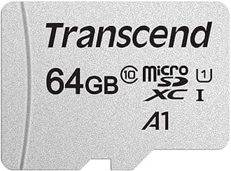 Transcend TS64GUSD300S-AE MicroSD Card, 64 GB, UHS-I U1 A1 Class 10, Data Recovery Software Provided (English Language Not Guaranteed), Confirmed Compatible with Nintendo Switch